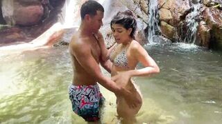 Unknown Latina girl is fucked in the woods while she is lost