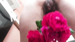 Hot milf in the kitchen hairy pussy, hairy ass, big ass, big tits, big nipples. Hot brunette big tits big ass. - 12 image