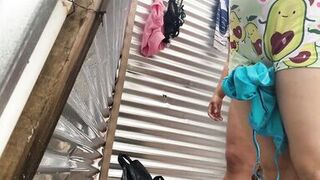 Witnessing intimate moments in the beach dressing room - 11 image