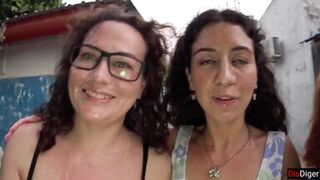 Group sex - 3 girls and 1 lucky guy, fucked in turns and cum on face - Cumwalk - 14 image