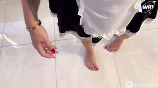 I couldn't stand it and ate the maid that my wife hired, hot naughty hottie even asked for milk in her mouth - 9 image