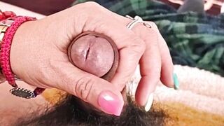 She masturbates me and my penis gets wet with droplets of pleasure. - 7 image