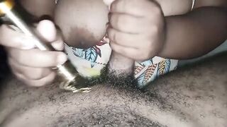 Stepmom with huge tits waxing stepson's big cock - 3 image