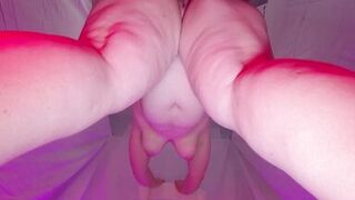 Chubby girl fucked seen from below, tits and belly shaking and big cumshot - 2 image