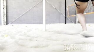 My beach tennis teacher couldn't stand seeing my big ass and had a hard-on during class! - 11 image