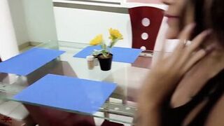 Job interview ends in pussy blowjob. - 4 image