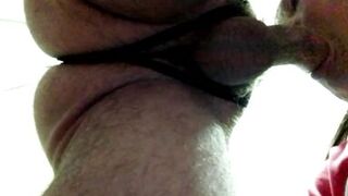 Tonight my boyfriend has put on a gift and shows me his delicious cock that I can't stop sucking as well as I do. Do you like it - 3 image