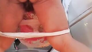 Mature woman, hairy pussy, driving & had to pee so badly! - 14 image