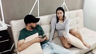 My girlfriend's horny stepsister seduces me to fuck her pussy - Porn in Spanish - 2 image