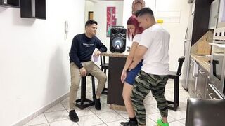 Dancing Reggaeton with my Ally's Girlfriend and I Rub my Cock on her Butt in Front of NTR Netorare - 2 image
