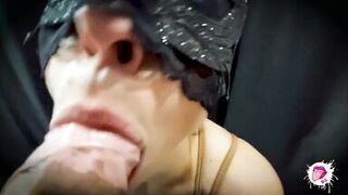 Stepmother showed her carnival dress and ended up doing oral sex. - 5 image