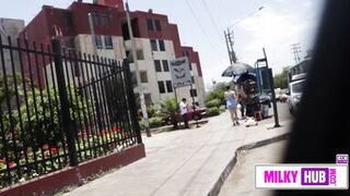 I offered her on the street her 1st porn casting, this breasty chick can't live without cum in the face. - 3 image