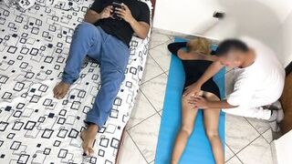 I like the Masseur to Massage my Booty and Slit in Front of my Cuckold Spouse NTR Netorare - 4 image