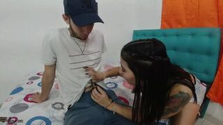 Pay the housekeeper with a agreeable fuck and this guy leaves his milk inside my twat - CREAMPIE - Porn in Spanish - 1 image