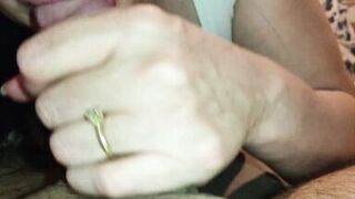 Blowjob CloseUp from a lustful Stepmom MILF - Amateur Cum in Mouth POV Sucking - 12 image