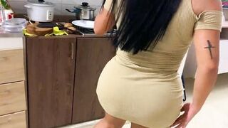 I catch my STEPSISTER in the kitchen and we end up having REAL SEX - 5 image