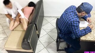 My Boyfriend's Friend gave me massages and I liked that he Touched me and Fucked me next to my distracted Boyfriend - 4 image