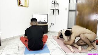 I do Yoga with my Boyfriend and the Pervert Trainer - 7 image