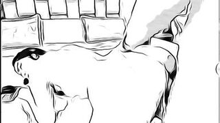man having sex with married woman without her husband knowing in cartoon - 10 image