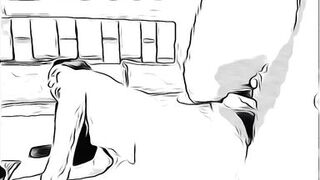man having sex with married woman without her husband knowing in cartoon - 3 image