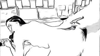man having sex with married woman without her husband knowing in cartoon - 5 image
