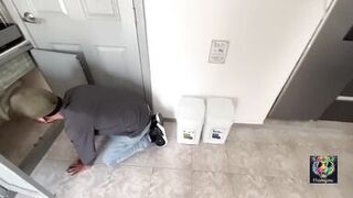 don't take it out, plumber uncovers the pipe and I take out the milk - 2 image