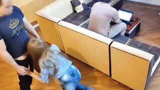 My stepBrother-in-law will Fuck me like a Whore while my Husband works on the Laptop NTR - 15 image