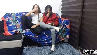 Sleepover with stepsister gets out of control, I cum on her pussy and put my cock in her big fluffy ass she makes me a big blowjob Hardcore Sex with my Stepsister Xvideos Big Ass - 4 image