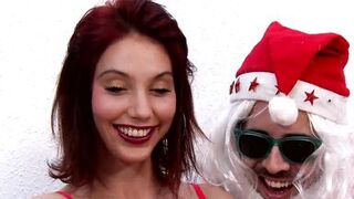 Shy spanish amateur housewife takes Santa's big rod - 3 image