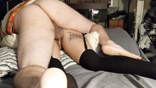 AMAZING PRONE BONE, Then Riding to a deep CREAMPIE with shaking Orgasm, HOT! Sexy Latina TEEN MILF - 8 image