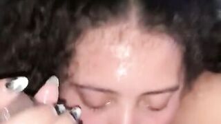 Submissive latina slutwife makes a huge mess on bbc. Snap: warehousetv - 13 image