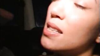 Sexy threesome with babe in lingerie in van - 15 image