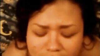 The fat woman masturbates, she sucks me and I cover her pretty slutty face - 15 image