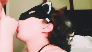 Miss Panda sucks and slurps Friend's cock - 1 image