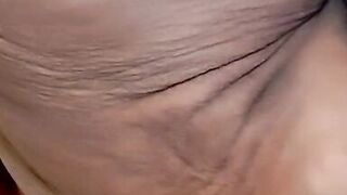 Putting on my panty see my hairy mature pussy from bottom up - 2 image