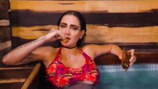 Celia Lora with very big tits in the pool - 2 image