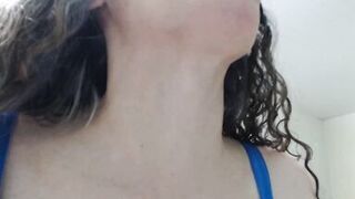 Touching sexy huge female adam's apple - 10 image