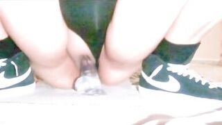 Latina sexy and hot riding dildo - 15 image