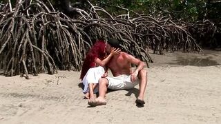 Marcia with natural tits gets fucked on the beach - 2 image