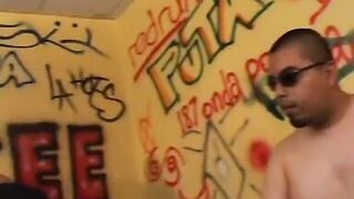 Latina takes two cocks at the same time one in the mouth - 5 image