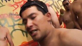 Latina takes two cocks at the same time one in the mouth - 8 image