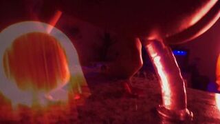 Sexy Babe Rides Dildo On Kitchen Counter - 14 image