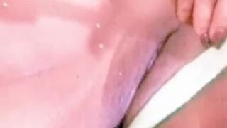 Massaging my WET sweet PUSSY and I cum on my fingers - 1 image