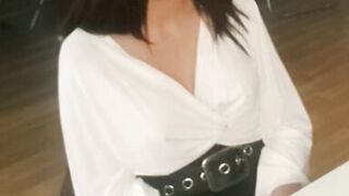 Lisa with Big Tits Show her Boobs for Casting for get new Job. she Play with her Boss in Sexy Style - 13 image