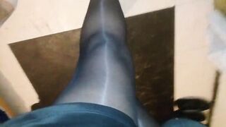 Shiny pantyhose ASMR and high heels - 6 image