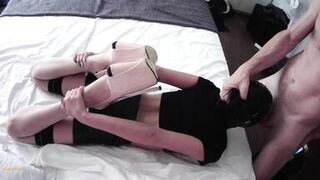 Hotel Room. she's Wearing High Heels and Stockings. Throated with no Mercy - 5 image