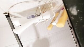 My Pregnant Ebony Latina Wife taking a Shower and Loves to be Watched - 12 image