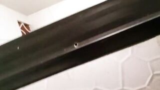 My Pregnant Ebony Latina Wife taking a Shower and Loves to be Watched - 2 image