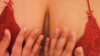 Big Boobs in Red Top Scratching ASMR - 12 image