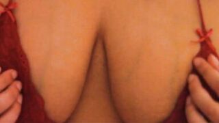 Big Boobs in Red Top Scratching ASMR - 13 image